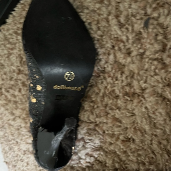 Dollhouse Y2K gold and black speckled heels - Picture 8 of 8